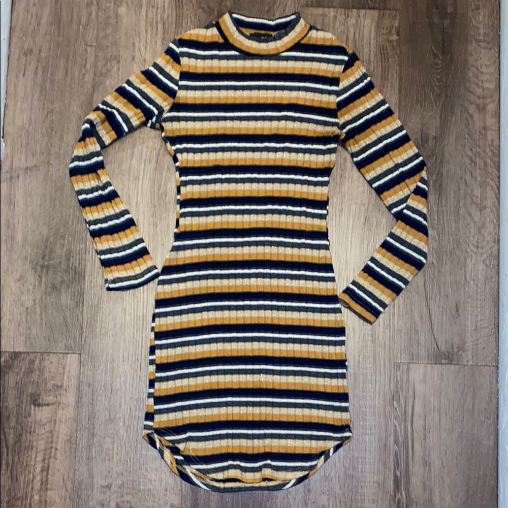 Striped Long Sleeve Dress